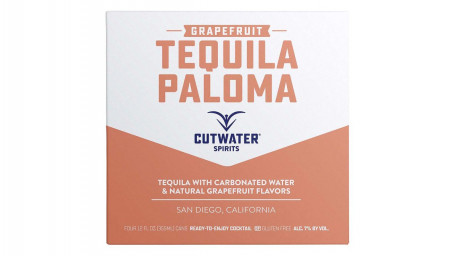 Cutwater Grapefruit Tequila Paloma Cocktail Cans (12 Oz X 4 Ct)