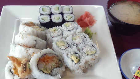 C5. Dynamite Roll, California Roll, Kappa Maki, Miso Soup