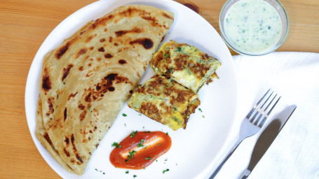 Plain Paratha With Omelette