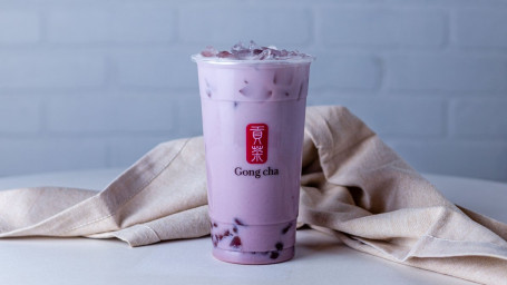 Taro Milk Drink With Red Beans