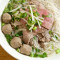204. Medium Rare Beef Beef Balls Rice Noodle Soup