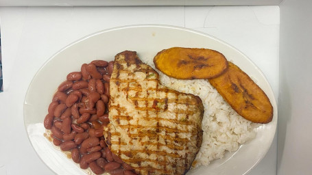 13. Meat With Rice, Beans And Sweet Plantains/ Carne Con Arroz, Frijoles Y Maduros
