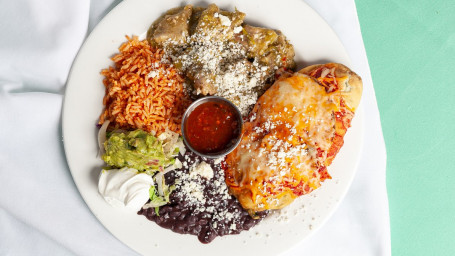 Homemade Chile Relleno Platter