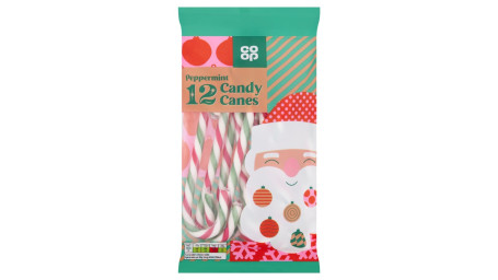 Co-Op 12 Peppermint Candy Canes 144G