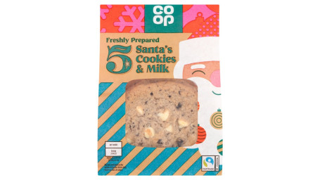 Co-Op Fairtrade 5 Santa's Cookies Milk