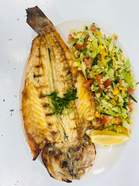 Sea Bass Grilled With Salad