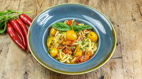 Pasta Tonnarelli With Aglio, Olio, Datterino, And Peperoncino (Vg)