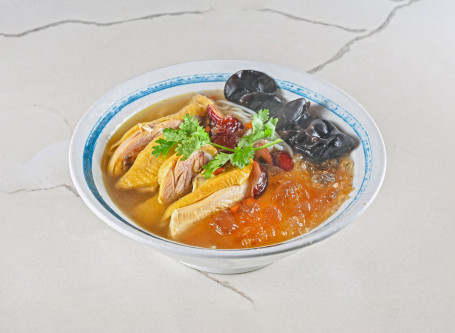 Yào Shàn Táo Jiāo Nóng Chǎng Jī Wǔ Shì Tào Cān Medicinal Peach Gum Farm Chicken Soup Lunch Hours