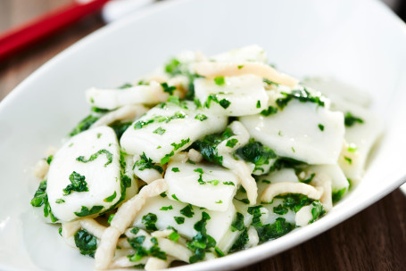 Xuě Cài Ròu Sī Chǎo Nián Gāo Stir-Fried Rice Cake With Pickled Cabbage And Shredded Pork