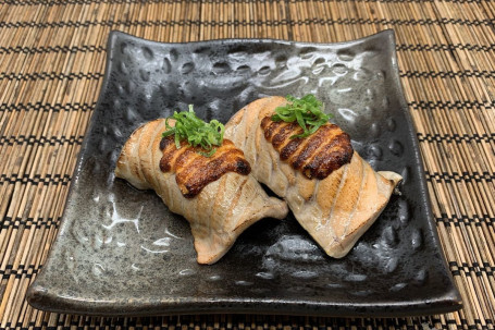 Huǒ Zhì Hòu Qiè Míng Tài Zi Sān Wén Yú Salmon With Mentai