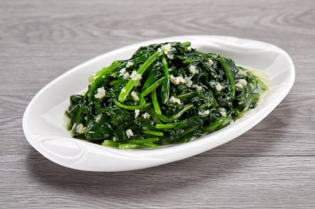 E22 Suàn Rōng Qīng Chǎo Bō Cài Stir-Fried Spinach With Minced Garlic