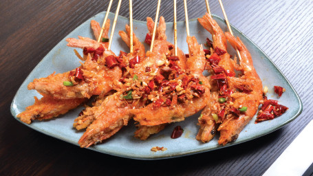 Sichuan Style Skewered King Prawn