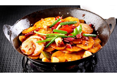 Sliced Potato Dry Wok Gàn Guō Tǔ Dòu Piàn #121