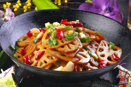 Sliced Lotus Root Dry Wok Gàn Guō Ǒu Piàn #122