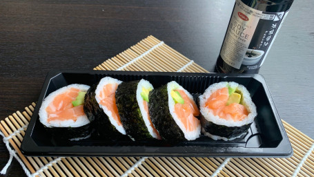 112. Salmon And Avocado Roll Futomaki