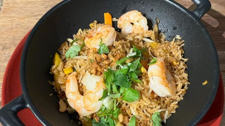 Riz Sauté Aux Crevettes À La Thaï, Légumes Croquants Sauce Nuoc-Mâm Sauce