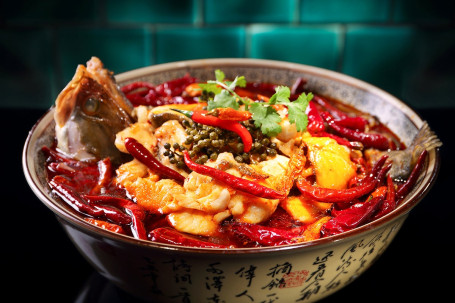 Our Spice-Infused Broth With Deboned Mandarin Fish Shuǐ Zhǔ Guì Huā Yú