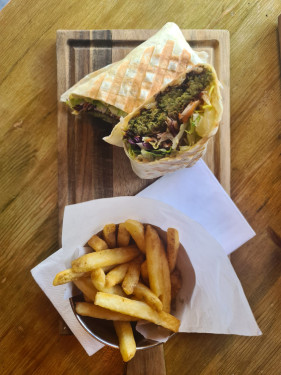 Falafel Houmous Wrap Fries