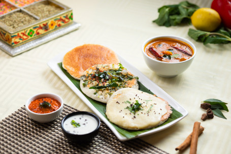 Uttapam Platter Wū Tǎ Pà Mǔ Pīn Pán