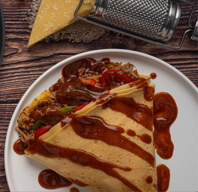 Bbq Pulled Pork Crepe Màn Kǎo Shǒu Sī Zhū Ròu Kě Lì Bǐng