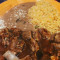 Birria con Arroz y Frijoles