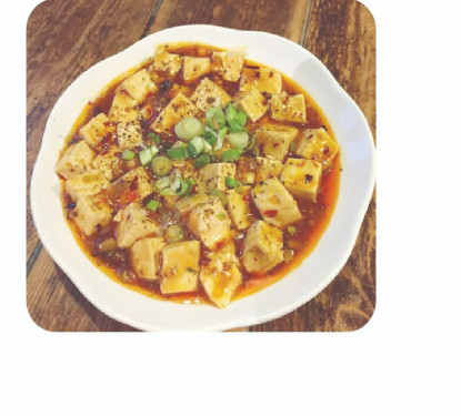 Vegetarian Ma-Po Tofu With Chopped Mushroom (V) (Spicy)
