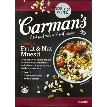Carmans Muesli Classic Fruit Nut (500G)