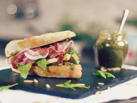 Parma Ham Sandwich With Home Made Sourdough Cibatta