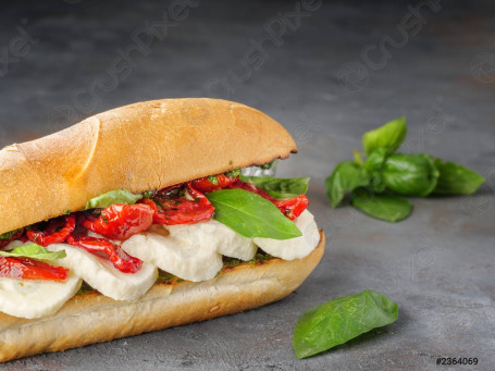 Mozarella Sun-Dried Tomato Sandwich With Sourdough Bread
