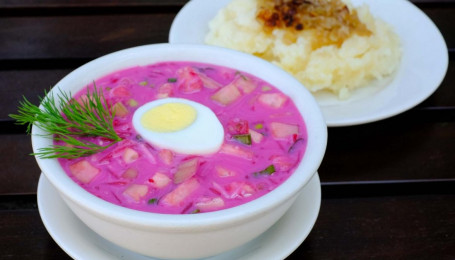 Cold Summer Borscht Soup