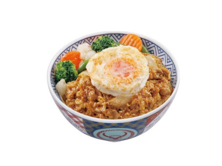 Shā Diē Niú Ròu Jiān Dàn Jǐng Bìng Shèng Satay Beef Fried Egg Bowl Regular
