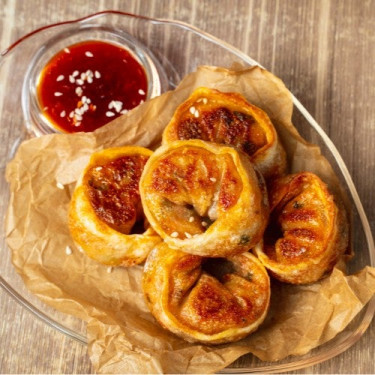 Jiān Pào Cài Jiǎo Zi (5Zhī  Pan-Fried Kimchi Dumplings (5 Pcs  
