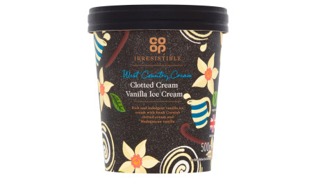 Co-Op Irresistible Clotted Cream Vanilla Ice Cream 500Ml