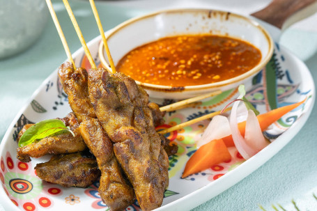 Classic Malay Satay Chicken 6 Pcs Mǎ Lái Shā Diē Jī Ròu 6Chuàn