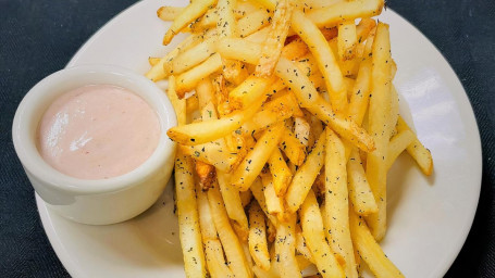 Salt And Pepper Crush French Fries Kalamata Aioli