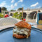 The Truffle Croissant Burger With Rosemary Sea Salt Fries