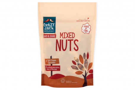 Crazy Jack Organic Snack Share Mixed Nuts 175G