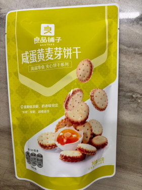 Bs Salted Egg Yolk Malt Biscuit 102G Liáng Pǐn Pù Zi Xián Dàn Huáng Mài Yá Bǐng Gàn102G