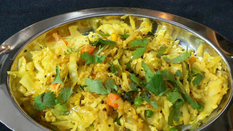 Cabbage Poriyal . Gluten Free And Vegan