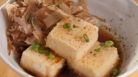 42. Age Dashi Tofu With Bonito Flakes