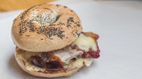 Bacon, Compote Aged White Cheddar Bagel