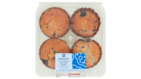 Co-Op Bakery Blueberry Muffins 4 Pack