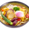 Soft-Boiled Egg Assorted Vegetable Udon In Japanese Curry Soup