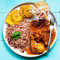 Rice and beans con Pollo Caribeño