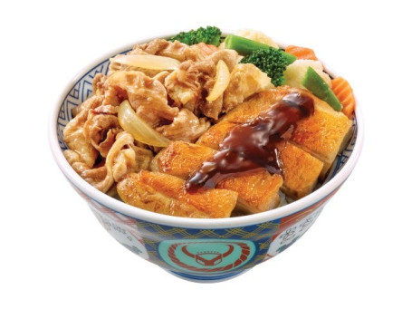 Niú Ròu Jiān Jī Jǐng Dà Shèng Beef Teriyaki Chicken Bowl Large