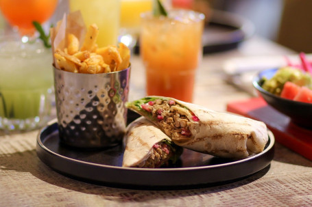 Roti Wrap, Frites Et Boisson