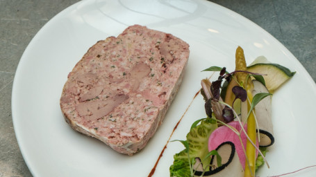 Poultry Liver Terrine With Banyuls And Pickled Vegetables, Toasted Bread