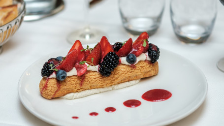 Strawberry Eclair With Fresh Red Fruit
