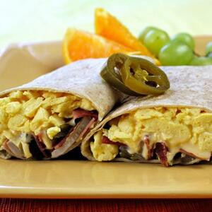 Bacon, Saucisse Oeuf Wrap