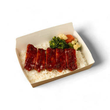 Jiàng Shāo Zhū Lē Gǔ Fàn Bbq Pork Rib Rice